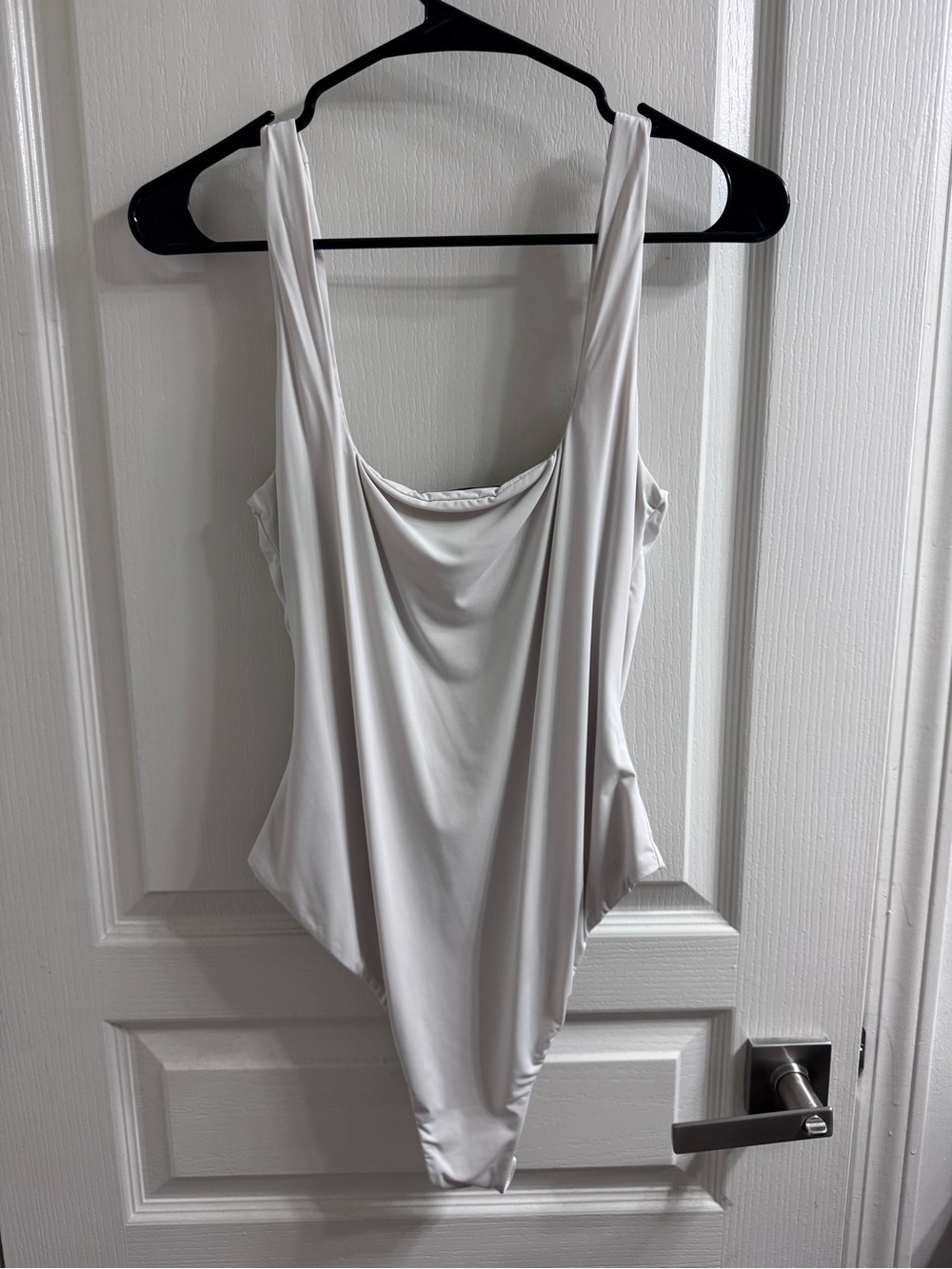SHEIN White Scoop-Neck Tank Bodysuit